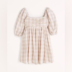 Abercrombie Ruched Bodice Puff Sleeve Mini Dress
